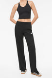 Kepler Wide Leg Waffle Pant Black