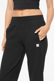 Kepler Wide Leg Waffle Pant Black