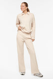 Kepler Wide Leg Waffle Pant Oatmeal