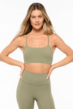 Adaption Cross-Back Crop Bra Olive