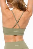 Adaption Cross-Back Crop Bra Olive