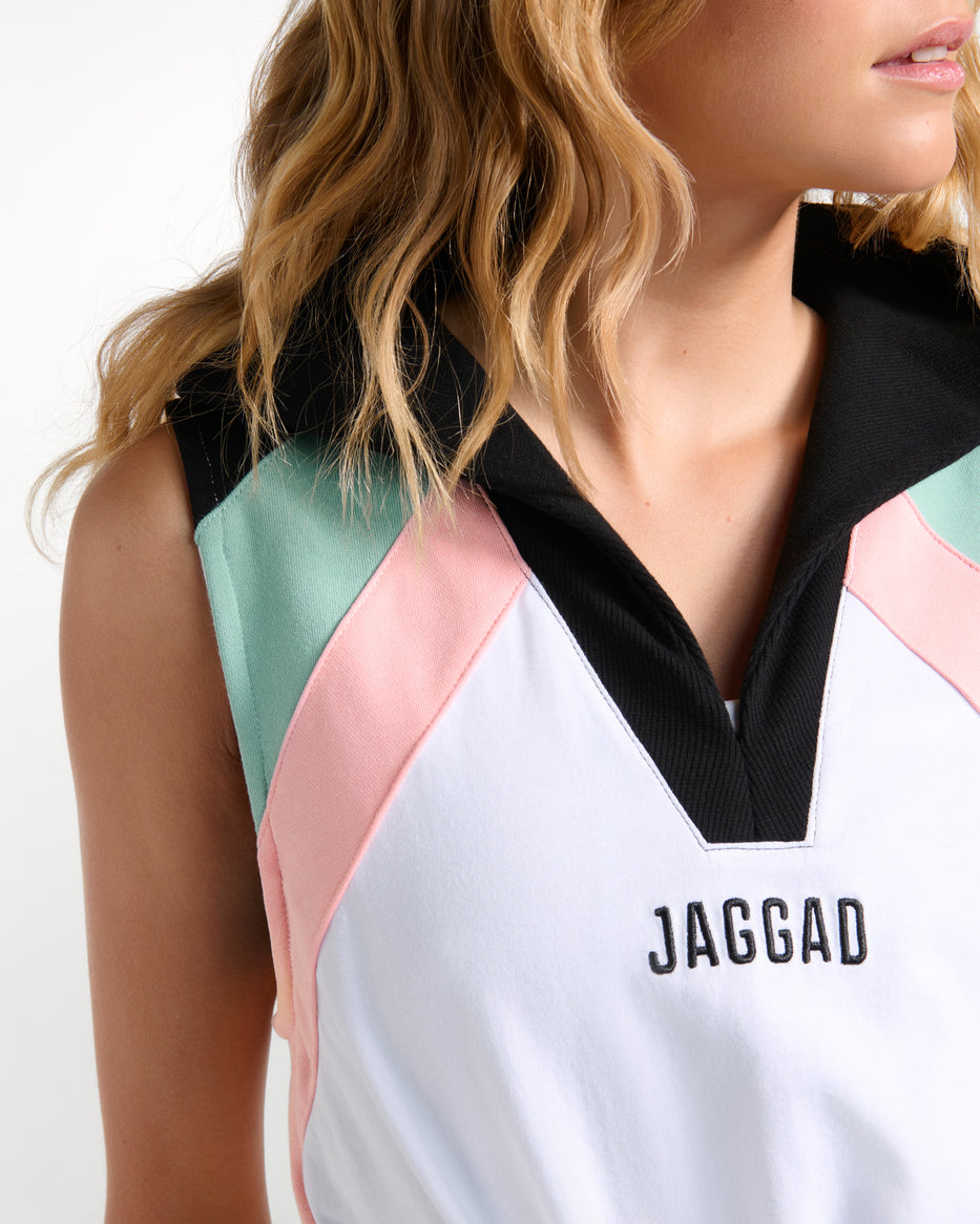 Venice High Neck Panelled Tank