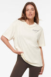 Park Ridge Oversized Split Hem Tee Swan White
