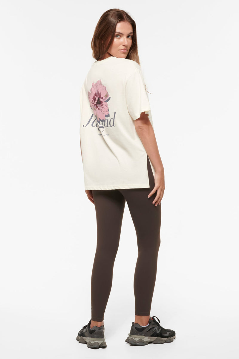 Park Ridge Oversized Split Hem Tee Swan White