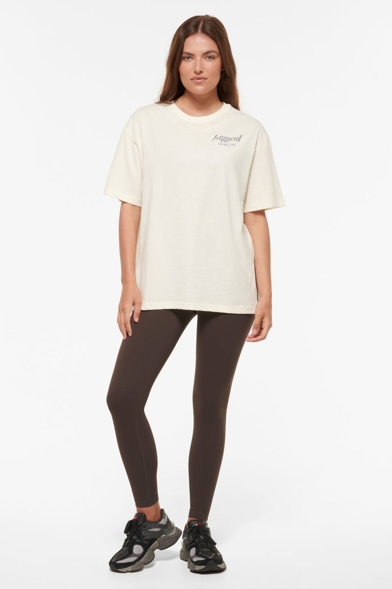 Park Ridge Oversized Split Hem Tee Swan White
