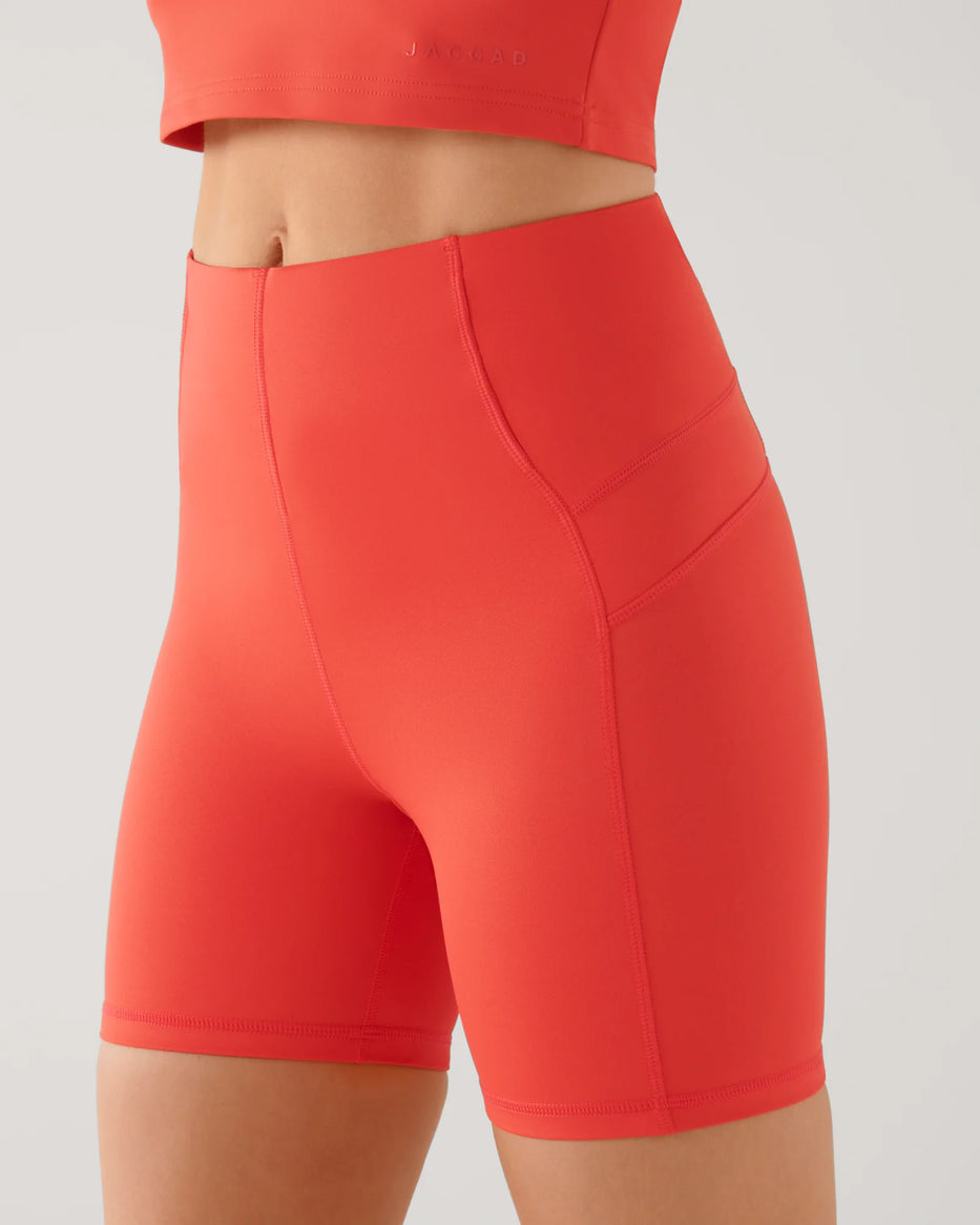 Highline Sport Eco Shorts Hibiscus Red