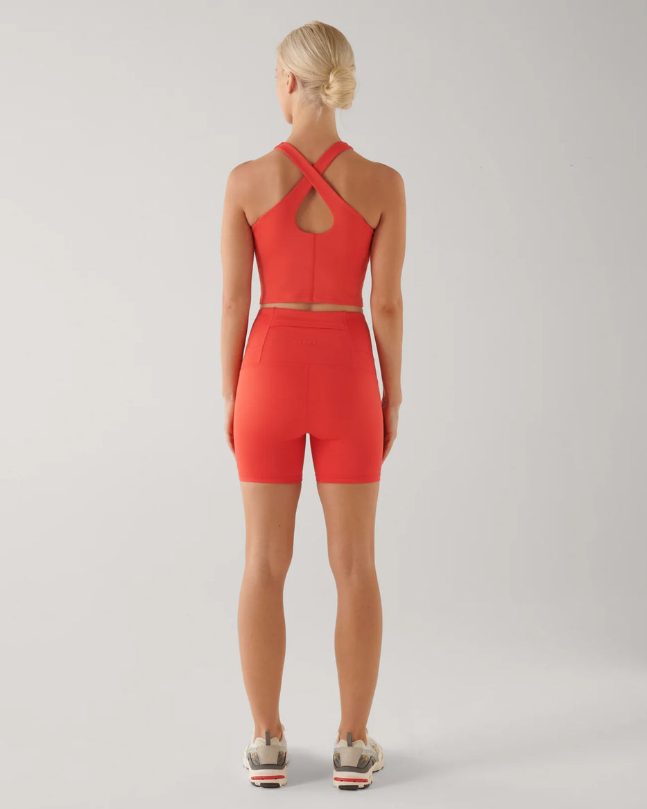 Highline Sport Eco Shorts Hibiscus Red