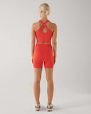 Highline Sport Eco Shorts Hibiscus Red