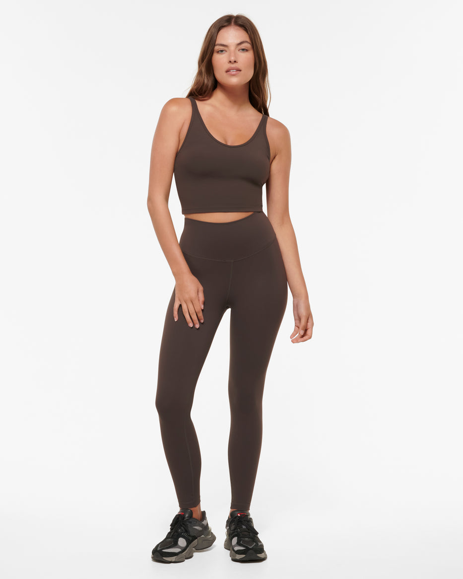 Ultimate Super High Waist Ankle Biter Ultra Flex Legging Coffee Bean