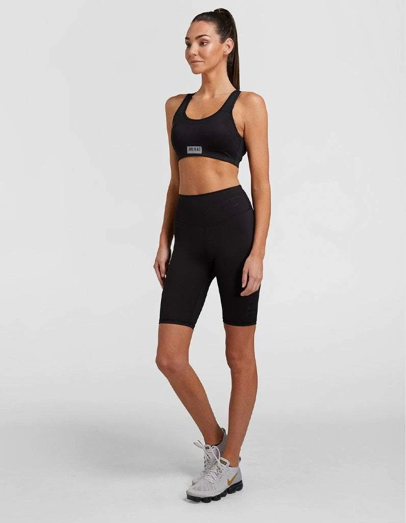 Black Moulded Crop Bra