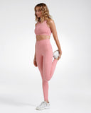 Highline Reflect Full Length Pocket Eco Leggings / Blush