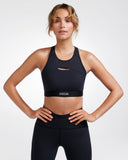Tech Compression Crop Bra Black