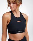 Tech Compression Crop Bra Black