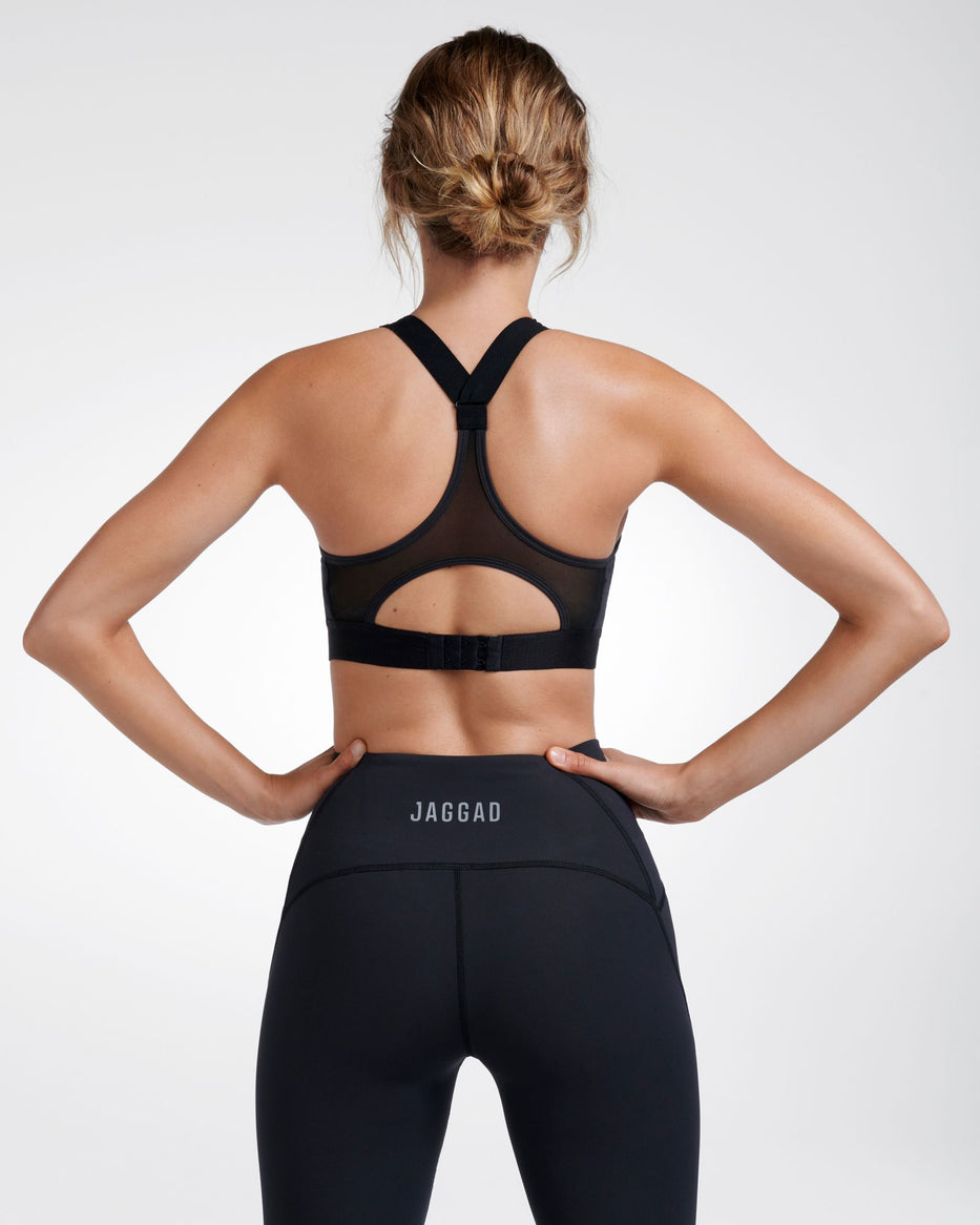 Tech Compression Crop Bra Black