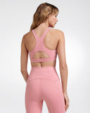 Highline Reflect High Neck Eco Crop Top / Blush
