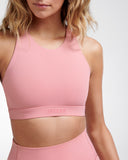 Highline Reflect High Neck Eco Crop Top / Blush