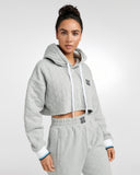 Montego Crop Quilted Hoodie