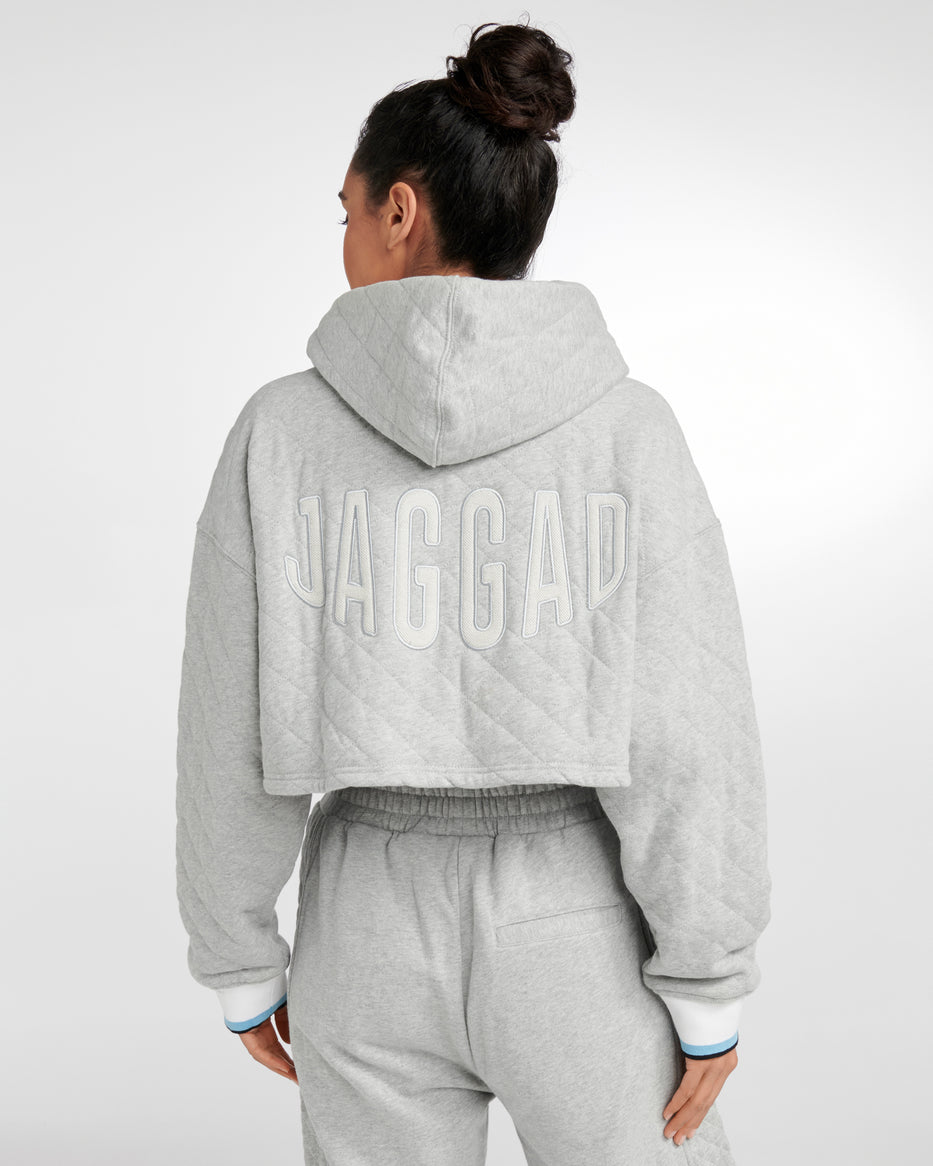 Montego Crop Quilted Hoodie