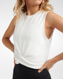 Downtown Crop Twist Rib Tank