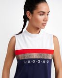 Portland High-Neck Panelled Tank