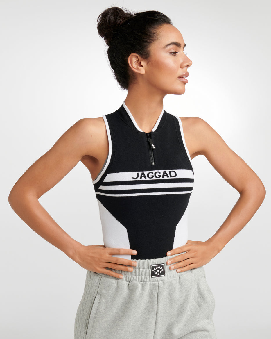 Montego Zip-Neck Knit Tank