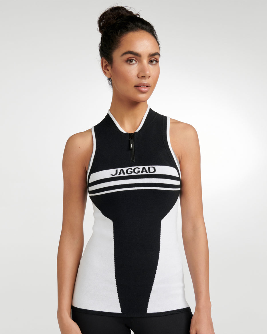 Montego Zip-Neck Knit Tank