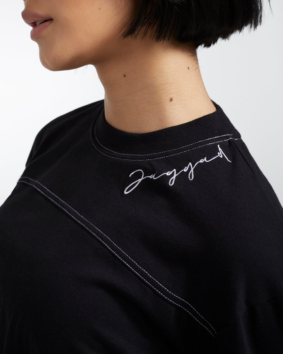 Caledonia Reflect Crop Long Sleeve Organic Cotton Top