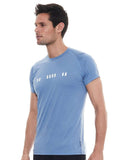 Hemisphere 8 Stripe Tee-Coronet Blue
