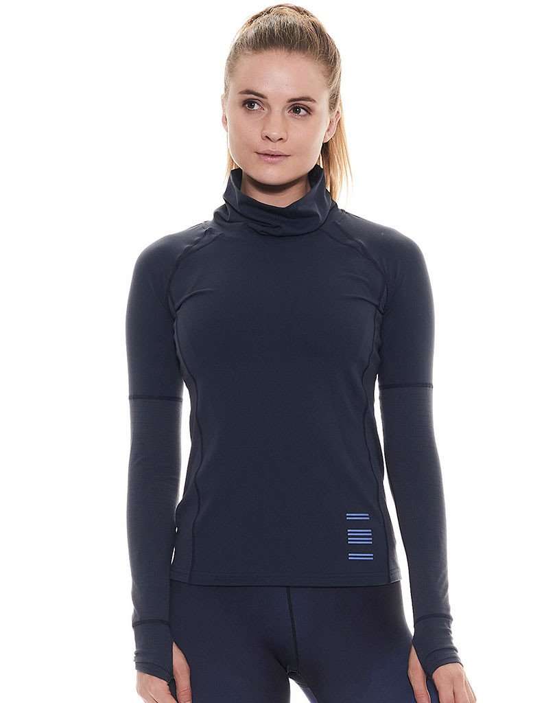 Women's Magnetic Cowl Neck LS Top