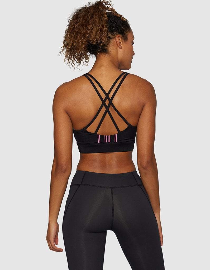 Core Crop Bra Fuchsia Logo