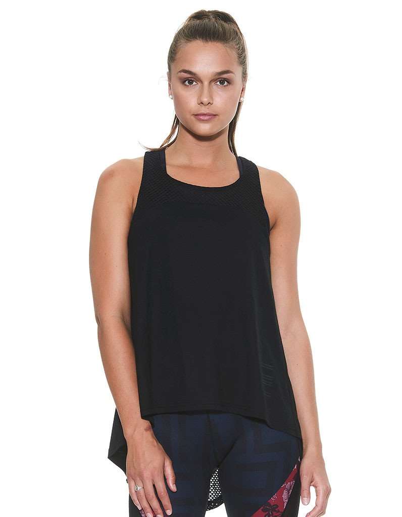 Women's Centre Piece Draped Tank-Phantom
