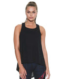 Women's Centre Piece Draped Tank-Phantom