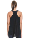 Women's Centre Piece Draped Tank-Phantom
