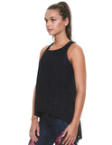 Women's Centre Piece Draped Tank-Phantom