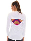 Women's Crystal LS Open Back Tee