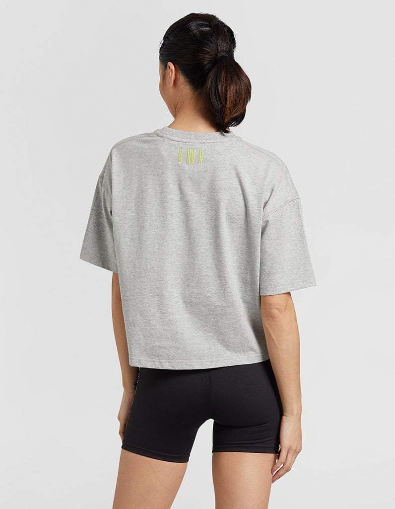 Grey Marle Crop Tee