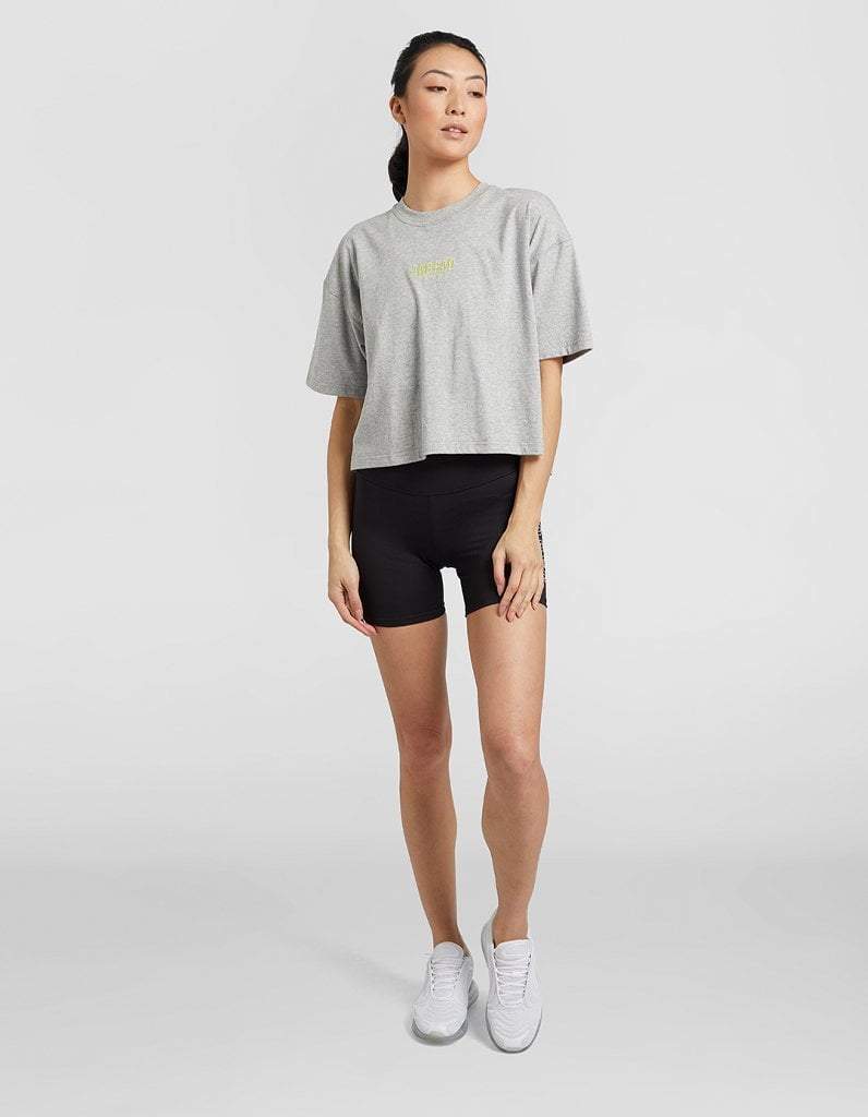 Grey Marle Crop Tee