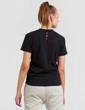 Black Slim Tee-Magenta