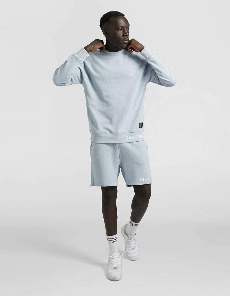 Pale Blue Fleece Shorts