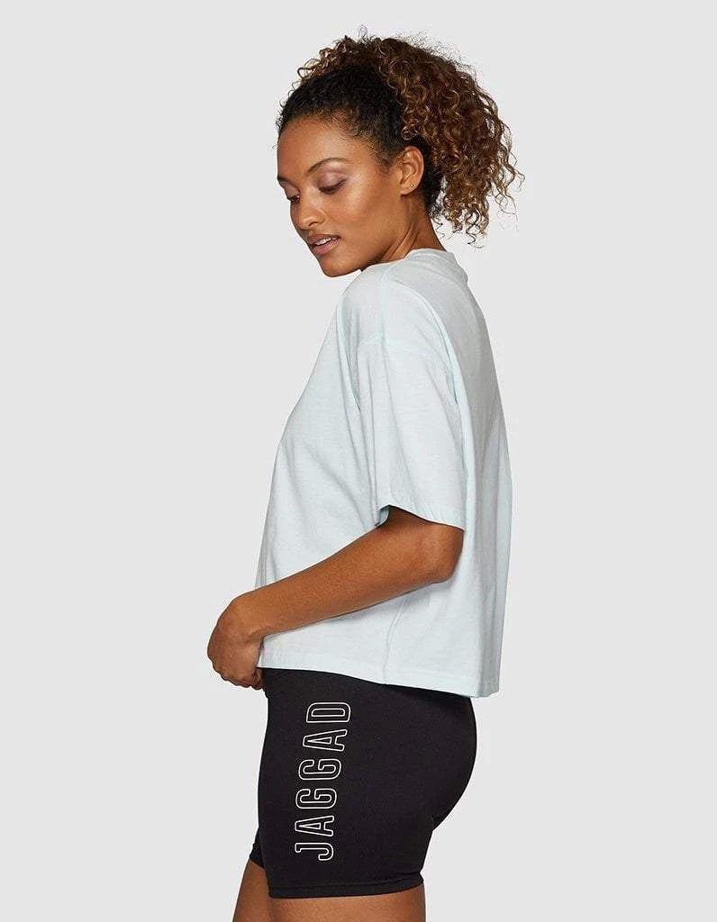 Pastel Blue Core Crop Tee