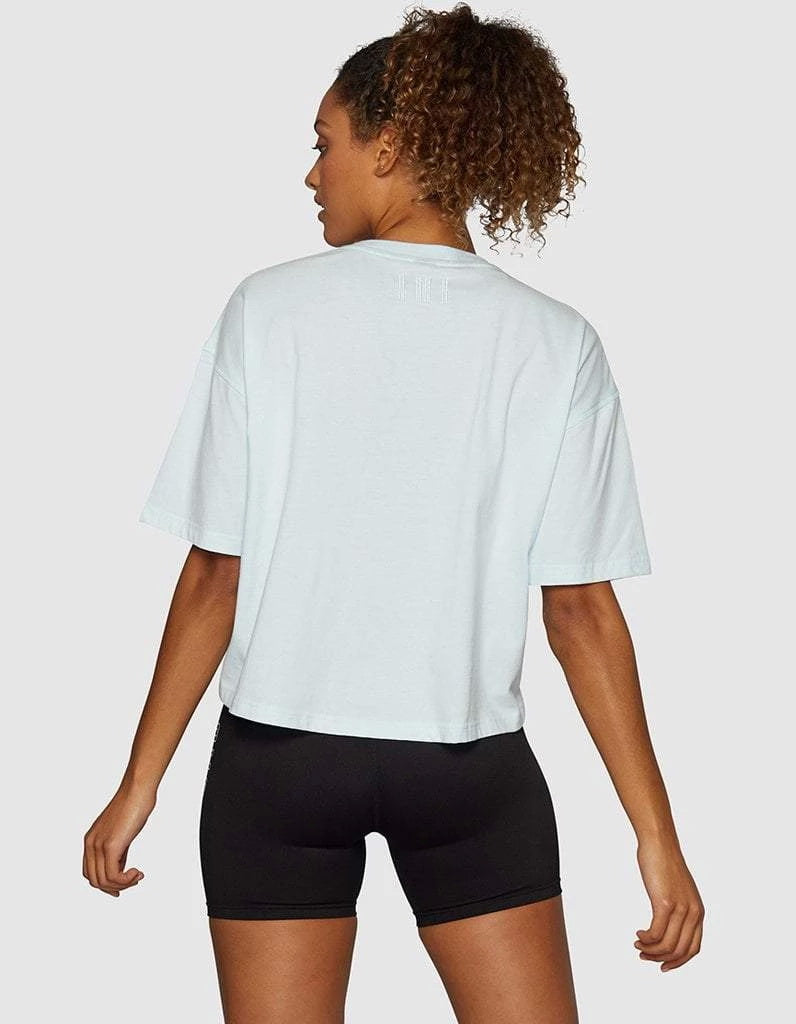 Pastel Blue Core Crop Tee