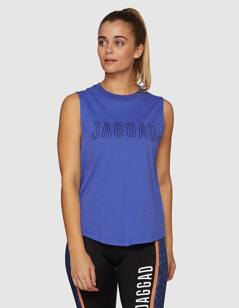 Side Step Muscle Tank Cobalt