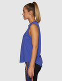 Side Step Muscle Tank Cobalt