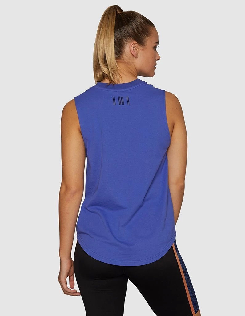Side Step Muscle Tank Cobalt