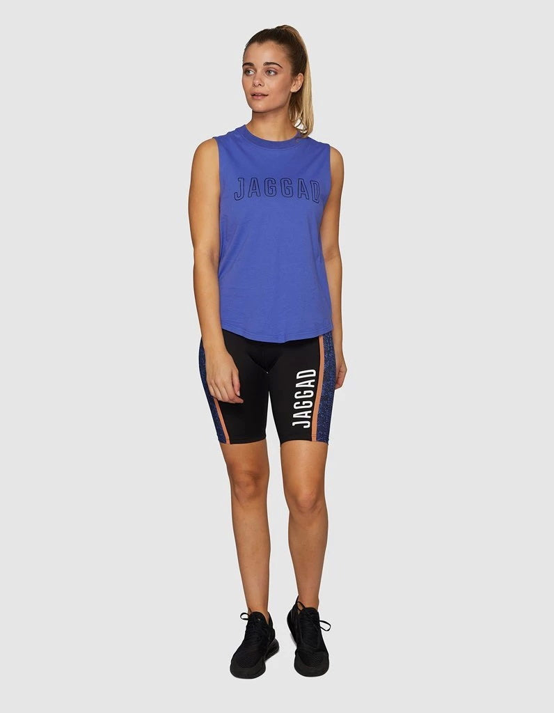 Side Step Muscle Tank Cobalt