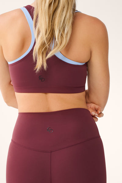 Momentum Double Layer Racer-Back Halo Crop Top