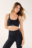 Baseline Crop Bra Black