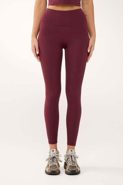 Essential Ankle Biter Flat Front Halo Legging Cherry