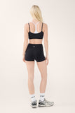 San Diego Double Layer Crop Top BLACK