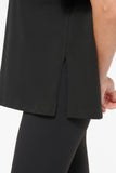Park Ridge Oversizzed Split Hem Tee Black